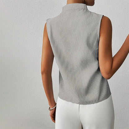 Effortless Sleeveless Blouses for Women with V Neck Relaxed Style
