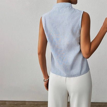 Effortless Sleeveless Blouses for Women with V Neck Relaxed Style
