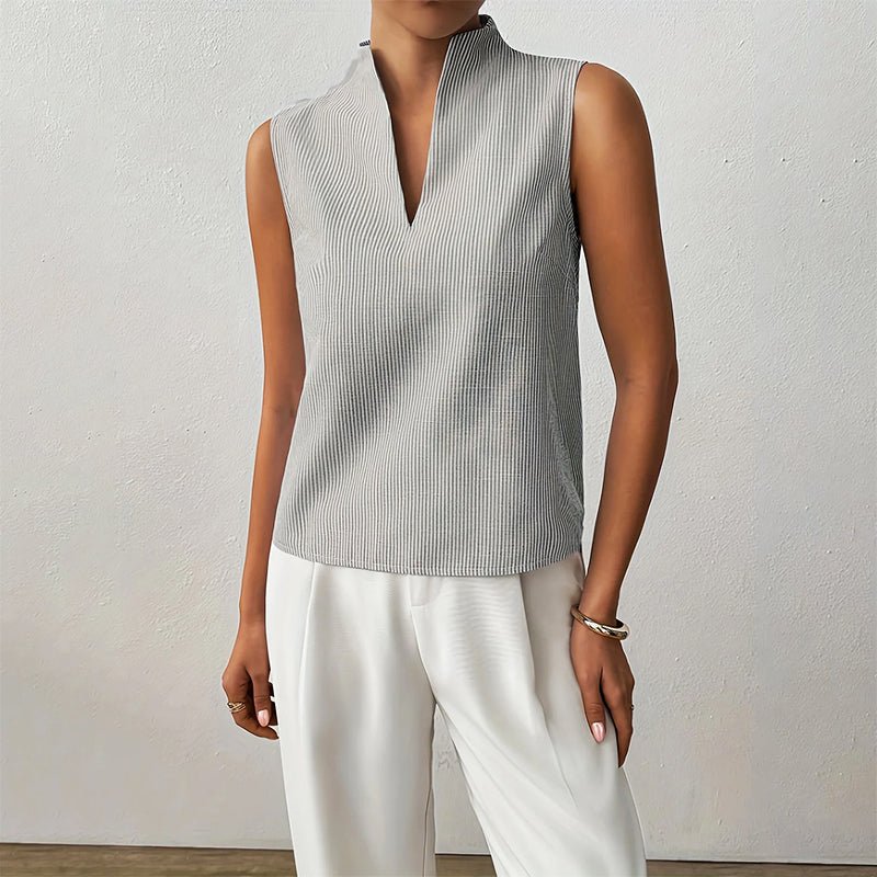 Effortless Sleeveless Blouses for Women with V Neck Relaxed Style