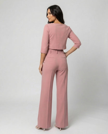 Stylish Two Piece Set for Women with Crop Top Style