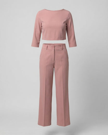 Stylish Two Piece Set for Women with Crop Top Style
