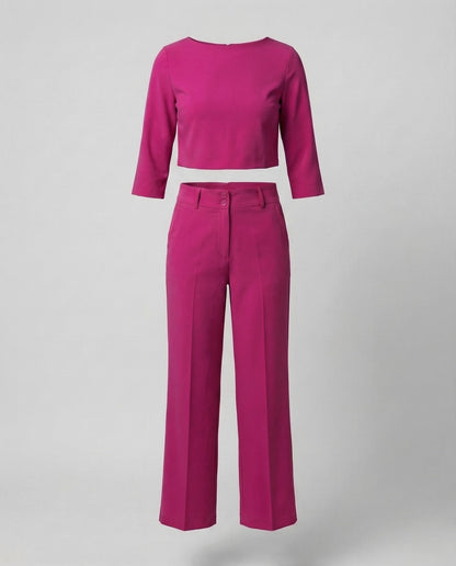 Stylish Two Piece Set for Women with Crop Top Style