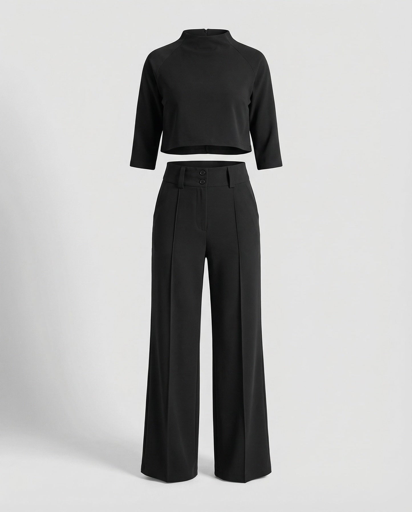 Stylish Two Piece Set for Women with Crop Top Style