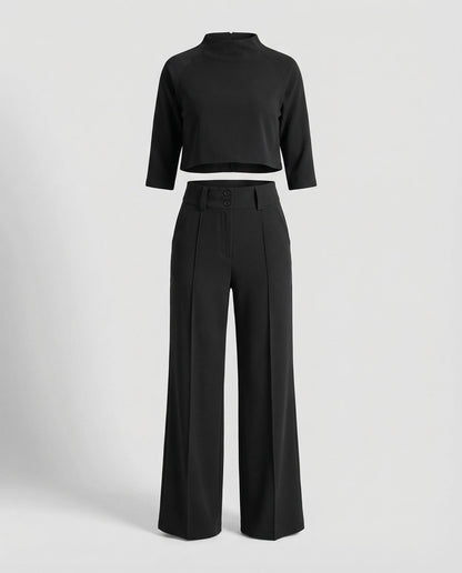 Stylish Two Piece Set for Women with Crop Top Style