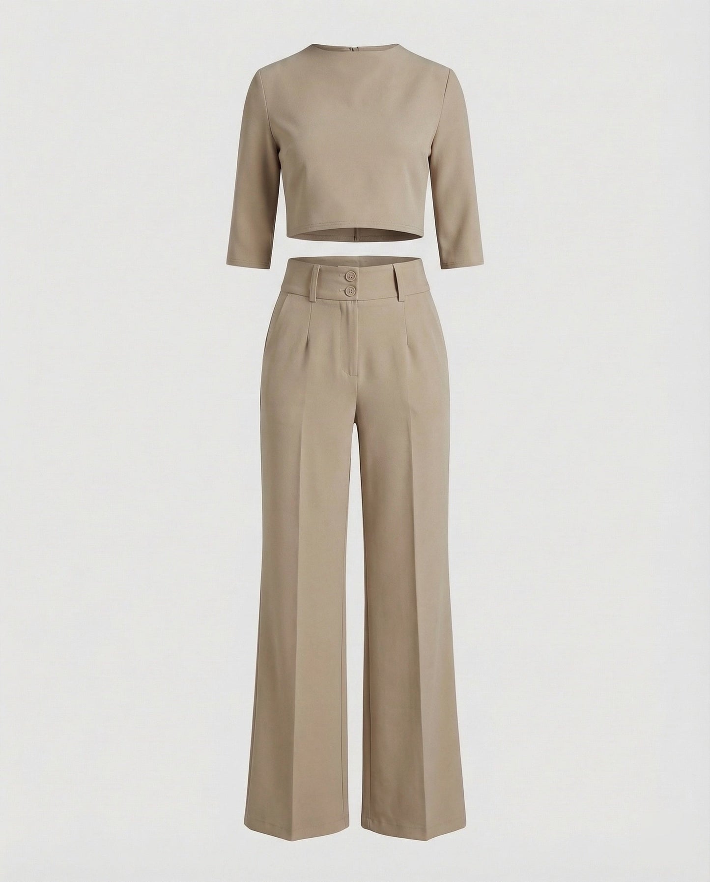 Stylish Two Piece Set for Women with Crop Top Style