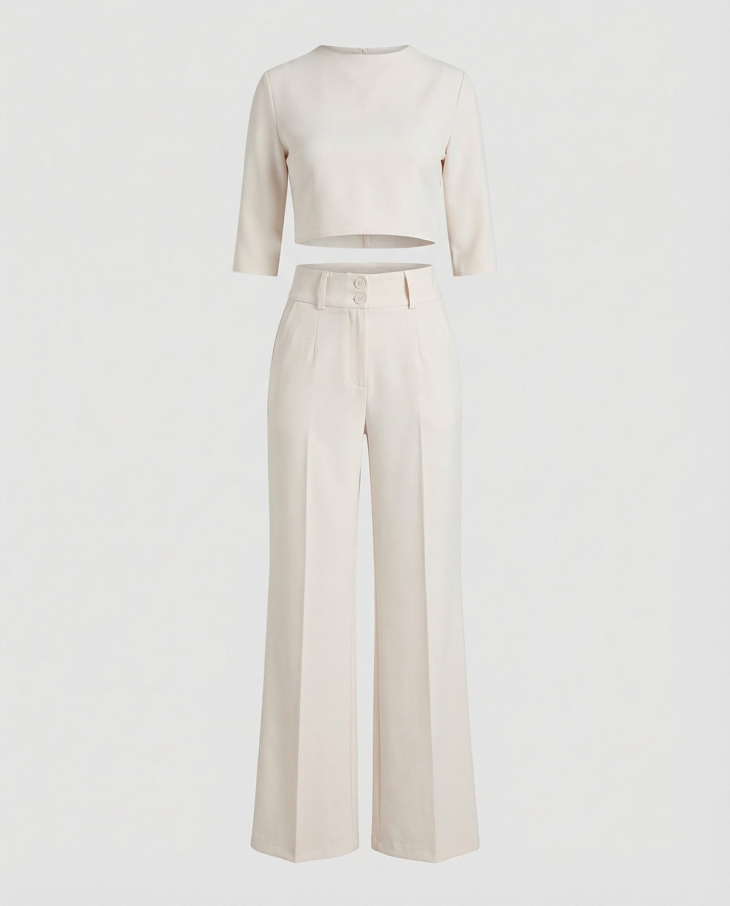 Stylish Two Piece Set for Women with Crop Top Style