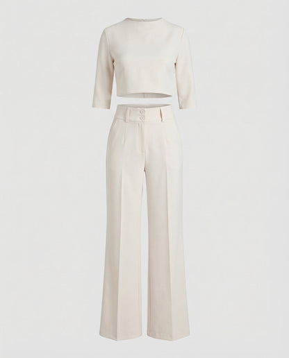 Stylish Two Piece Set for Women with Crop Top Style