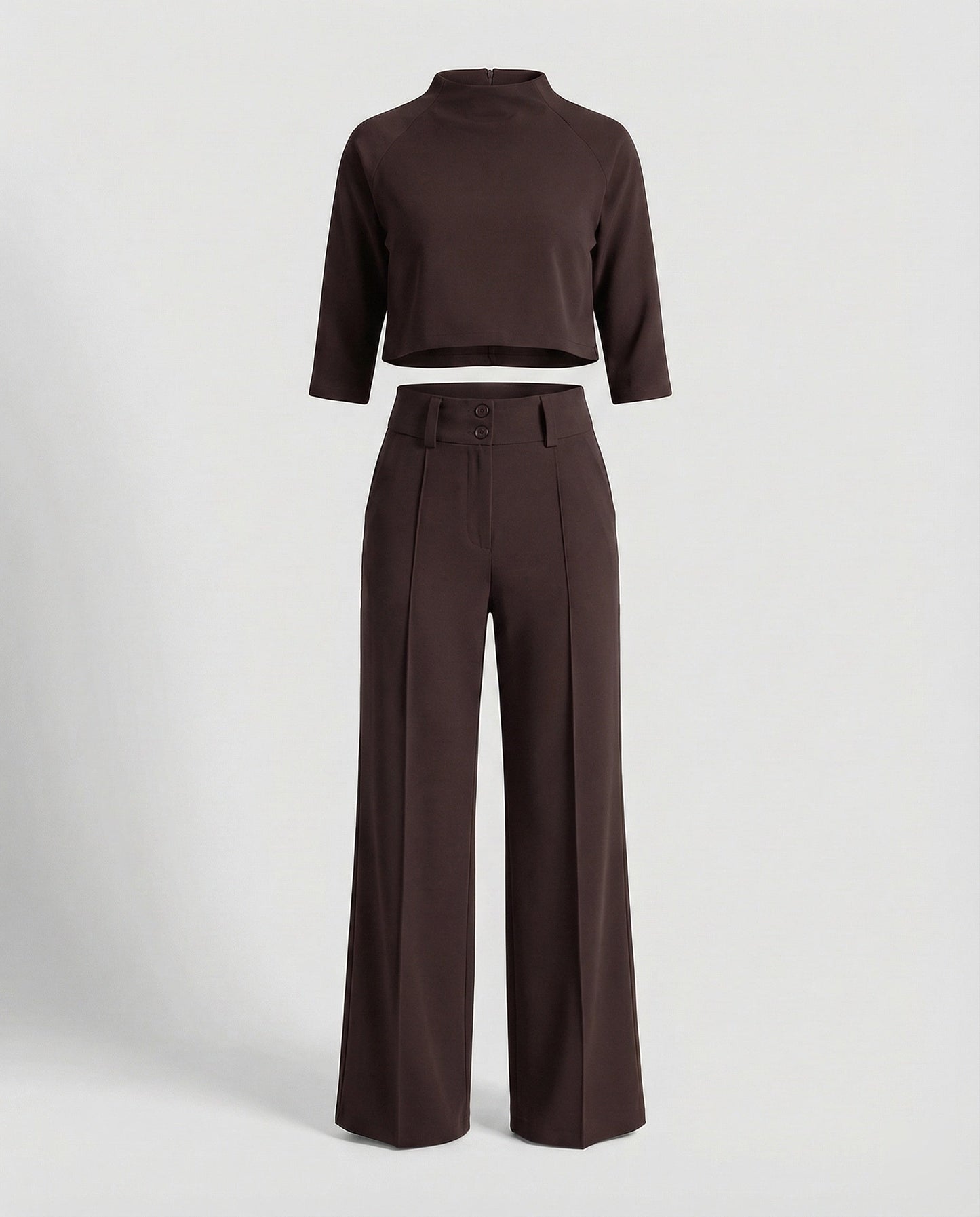 Stylish Two Piece Set for Women with Crop Top Style