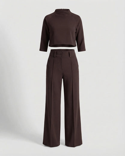 Stylish Two Piece Set for Women with Crop Top Style