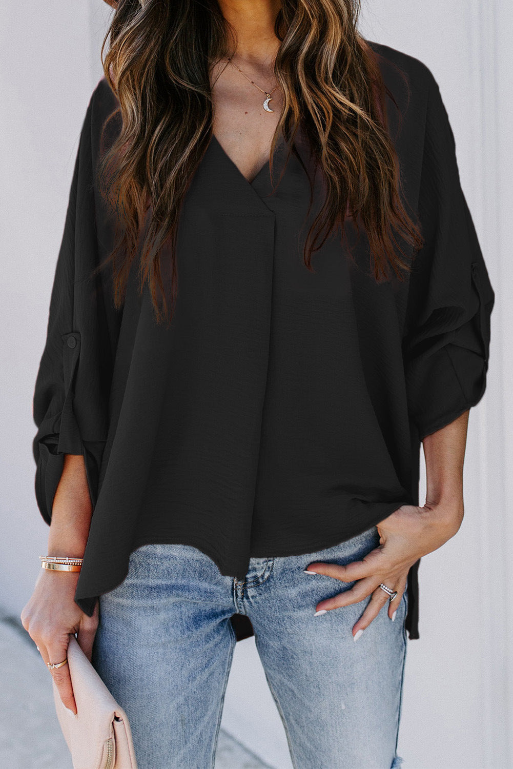 Effortless Blouse for Women with V Neck Style