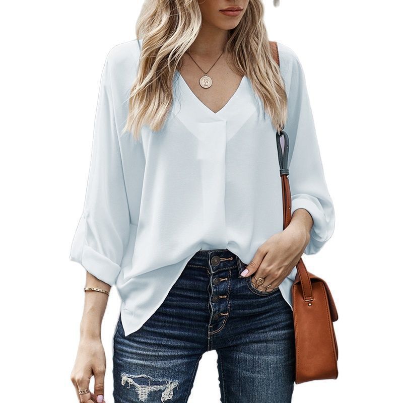Effortless Blouse for Women with V Neck Style