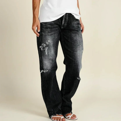 Stylish Relaxed Ripped Jeans for Women with High Waist Style