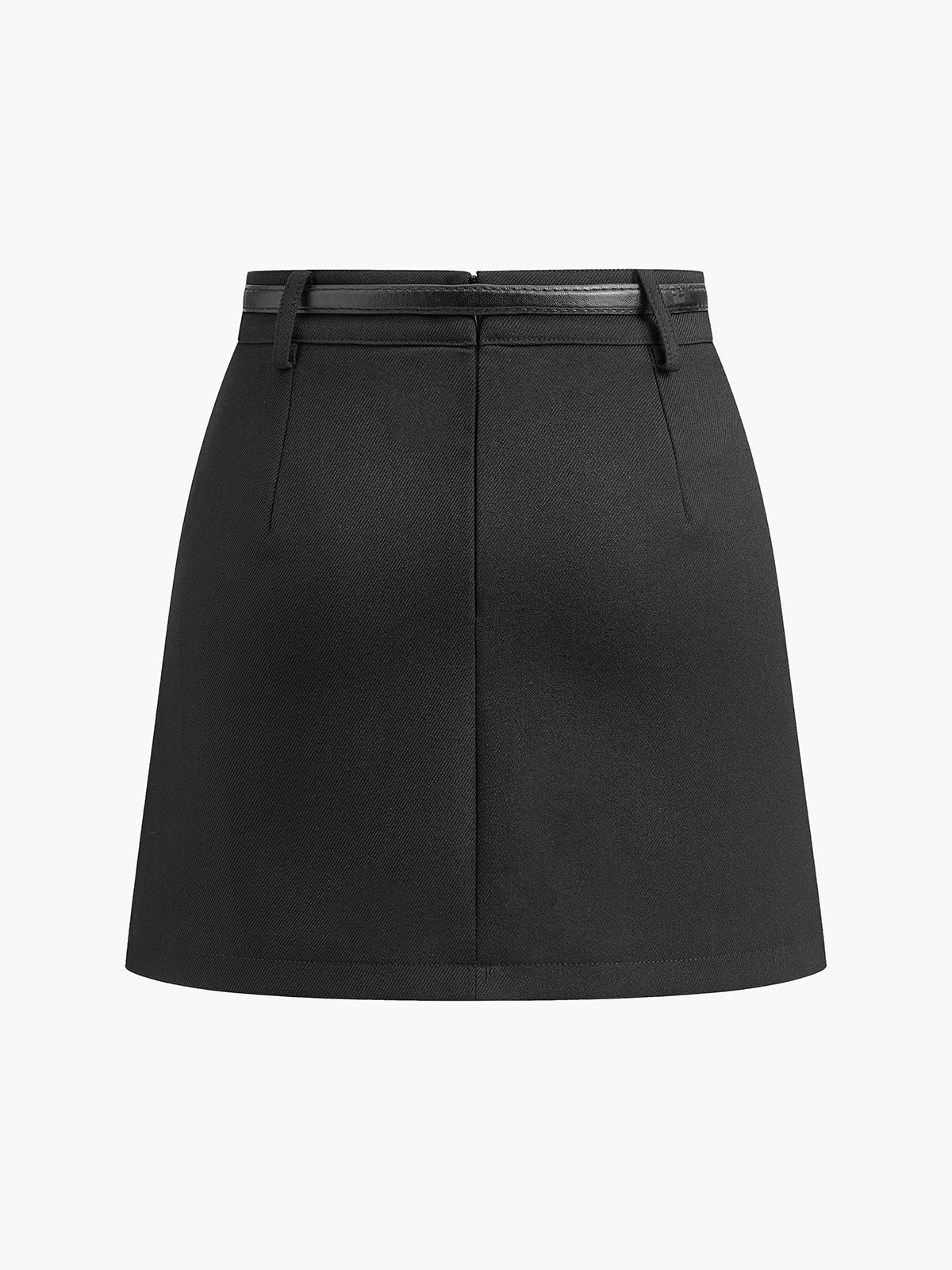 Tailored Mini Skirt with Belt Detail