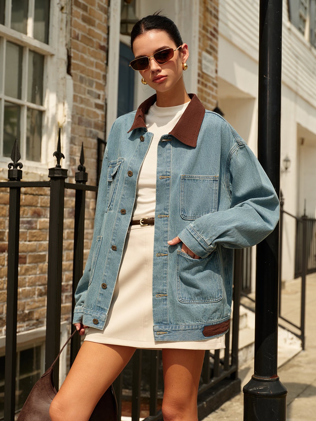 Tailored Mini Skirt with Belt Detail