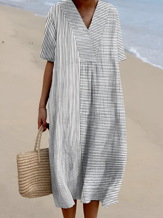 Relaxed Midi Dress with Pockets