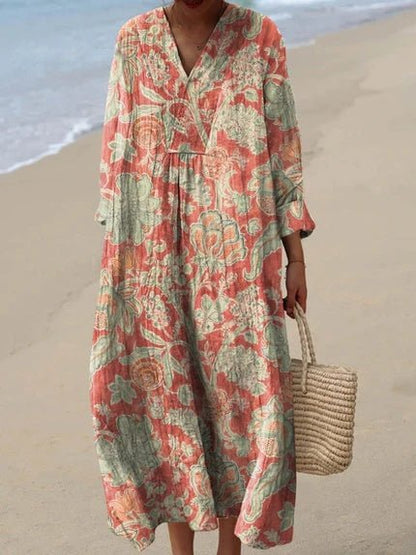 Relaxed Midi Dress with Pockets