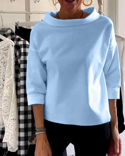 Elegant Boat Neck Blouses for Women with Elbow Sleeve Style