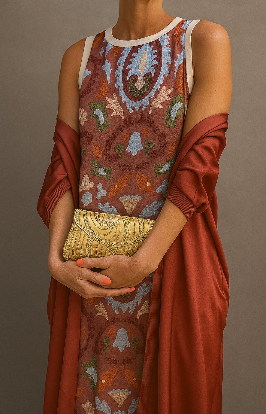 Printed Sleeveless Maxi Dress