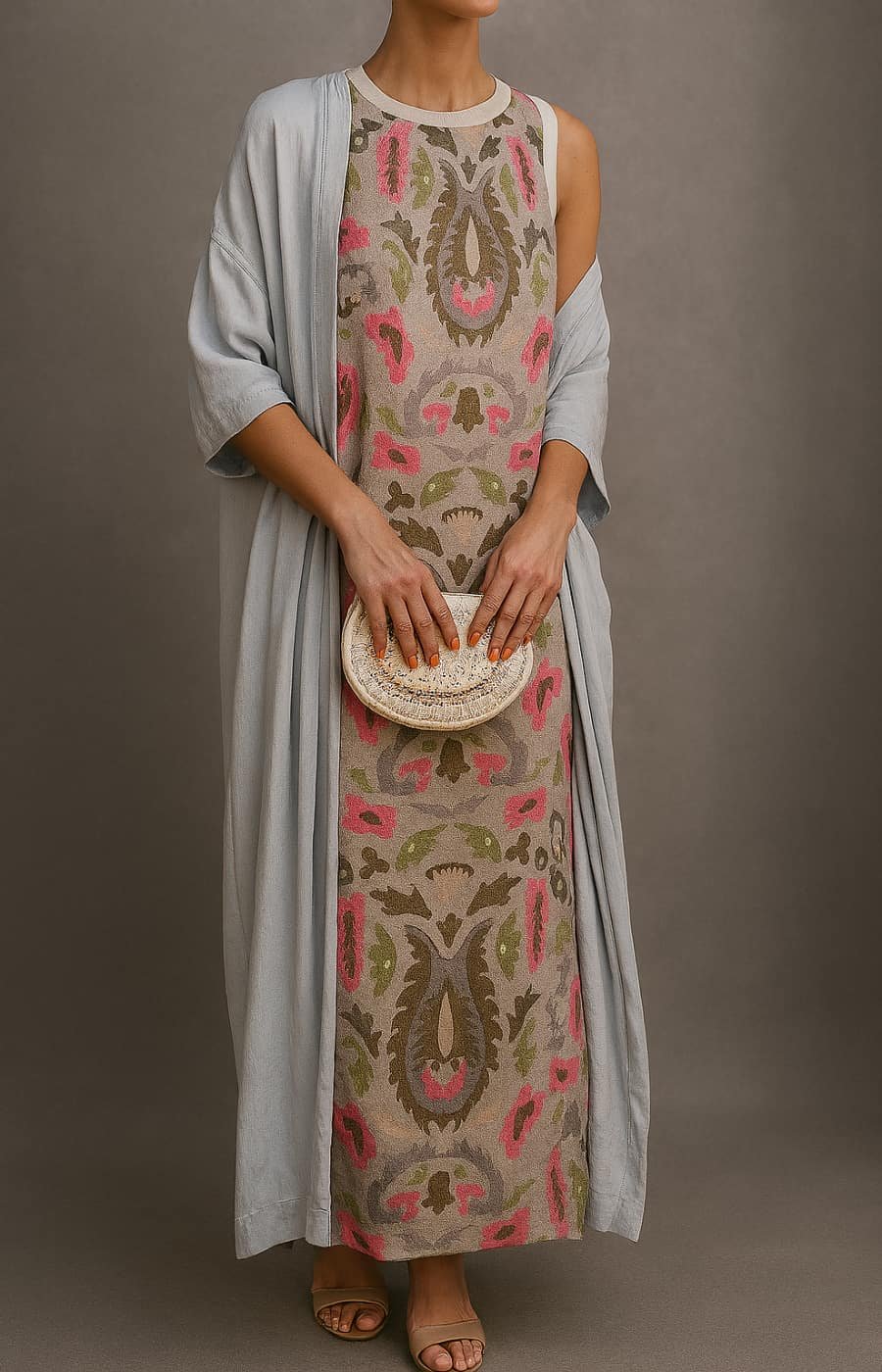 Printed Sleeveless Maxi Dress