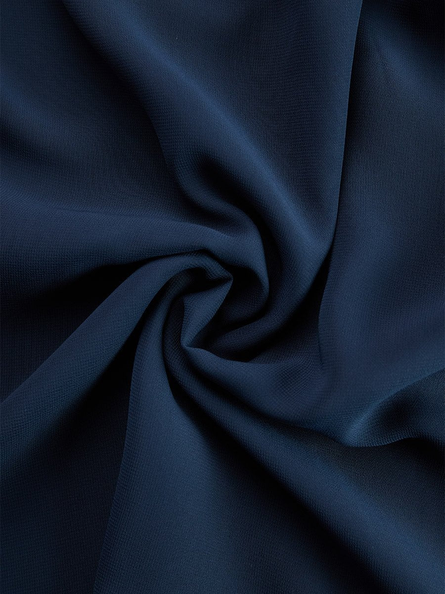 Navy Blue Halter Jumpsuit with Wide Leg Pants