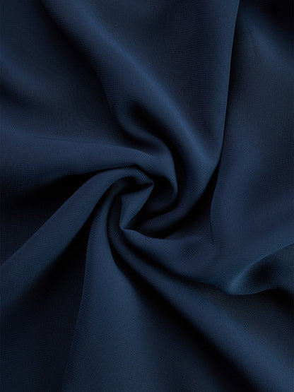 Navy Blue Halter Jumpsuit with Wide Leg Pants