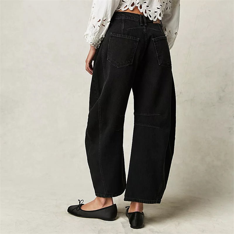 Light Blue Barrel Jeans with Relaxed Wide Leg