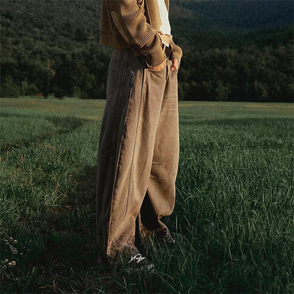 Light Blue Barrel Jeans with Relaxed Wide Leg