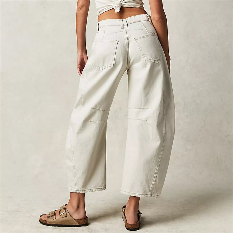 Light Blue Barrel Jeans with Relaxed Wide Leg
