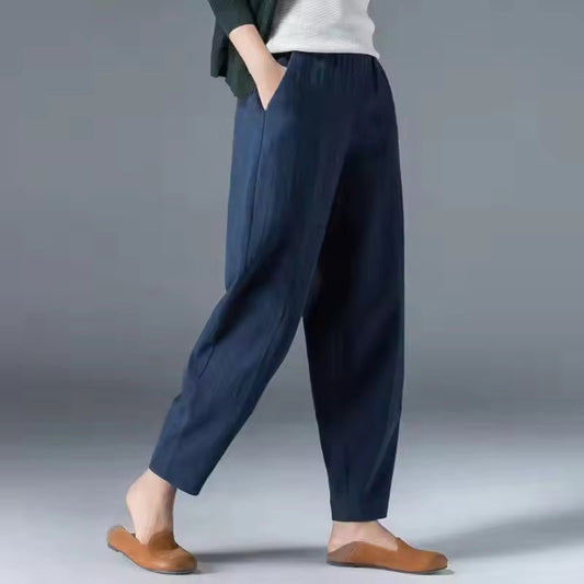 Relaxed Harem Trousers with Tapered Leg