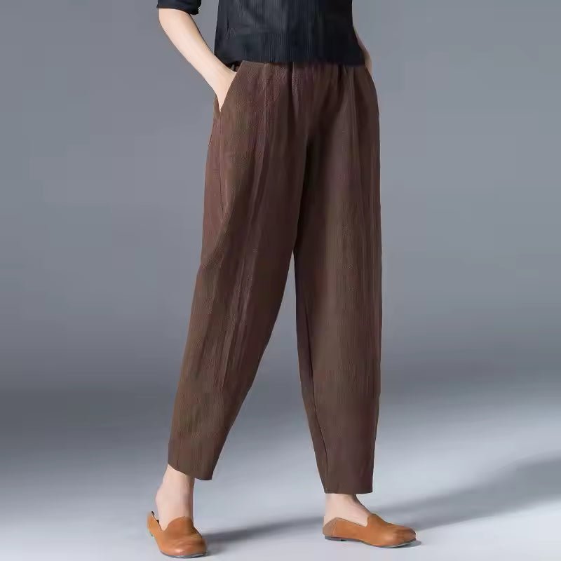 Relaxed Harem Trousers with Tapered Leg