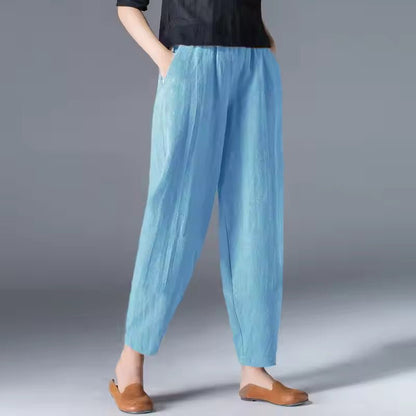 Relaxed Harem Trousers with Tapered Leg