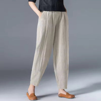 Relaxed Harem Trousers with Tapered Leg