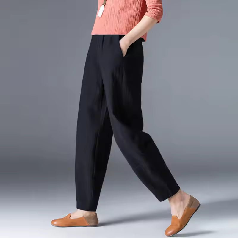 Relaxed Harem Trousers with Tapered Leg
