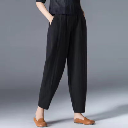 Relaxed Harem Trousers with Tapered Leg