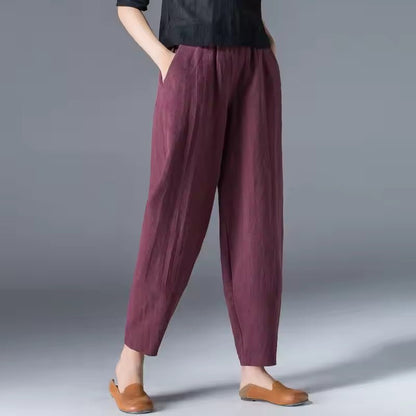 Relaxed Harem Trousers with Tapered Leg