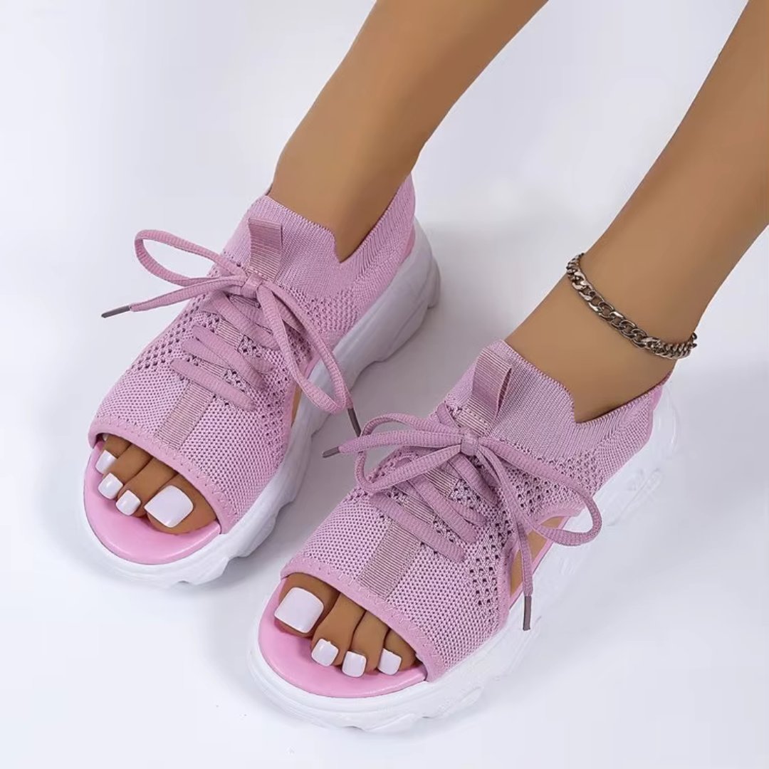 Comfortable Platform Sandals for Women with Lace Up Style