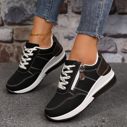 Stylish Sneakers for Women with Lace Up Platform Style