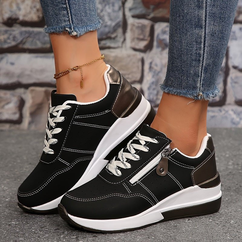 Stylish Sneakers for Women with Lace Up Platform Style