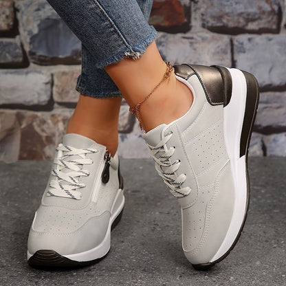 Stylish Sneakers for Women with Lace Up Platform Style
