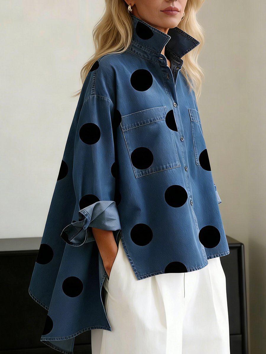 Polka Dot Oversized Sweater