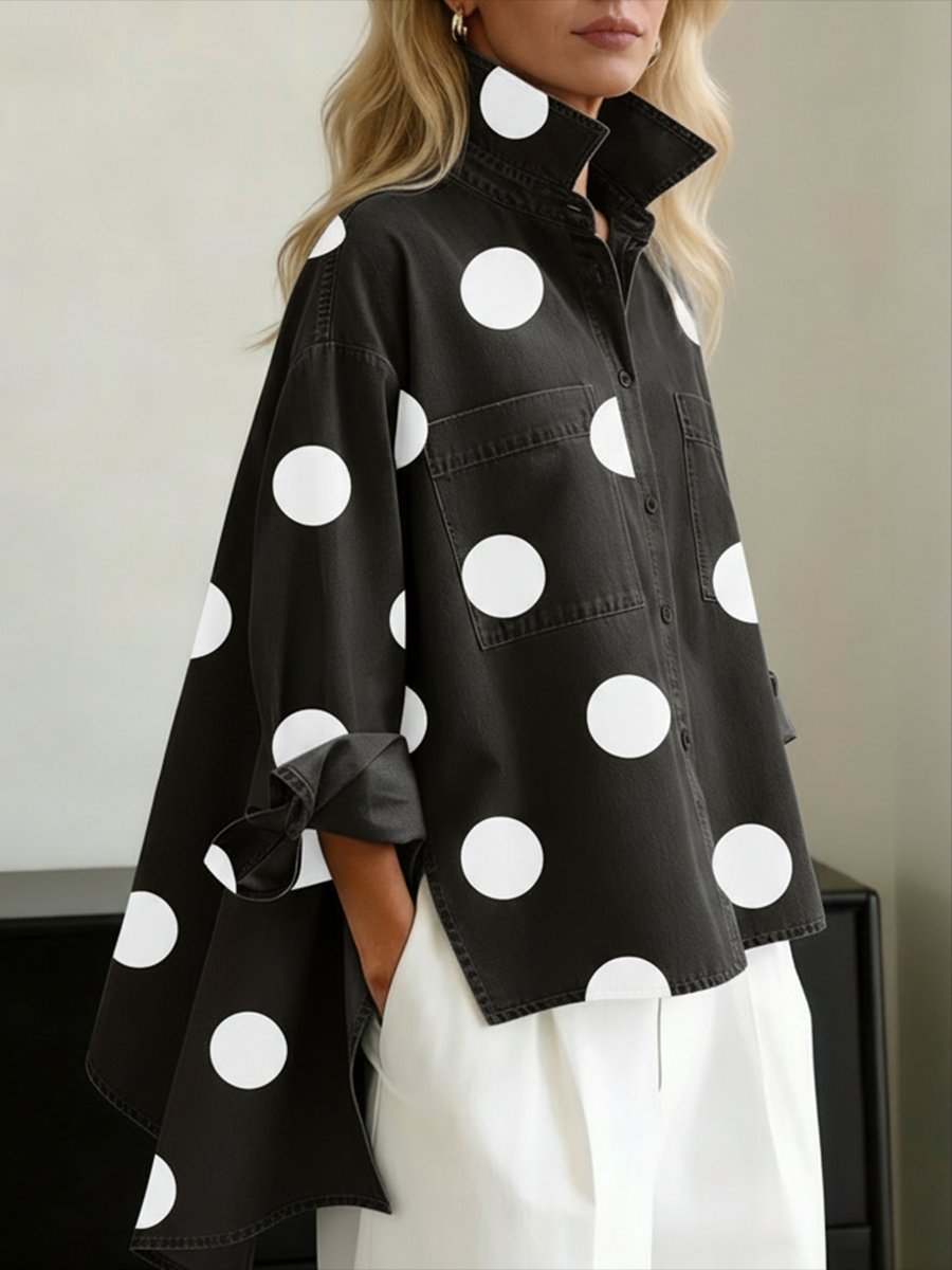 Polka Dot Oversized Sweater