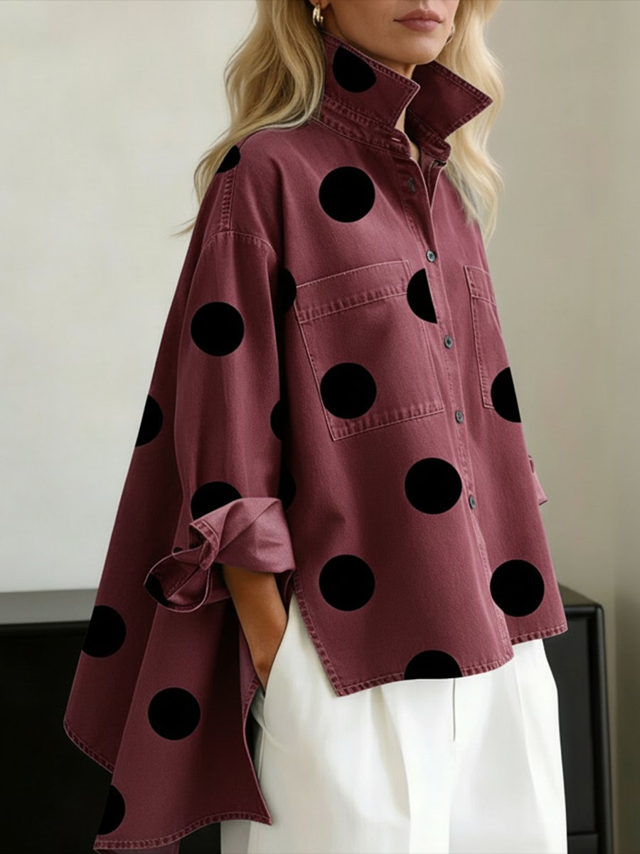 Polka Dot Oversized Sweater