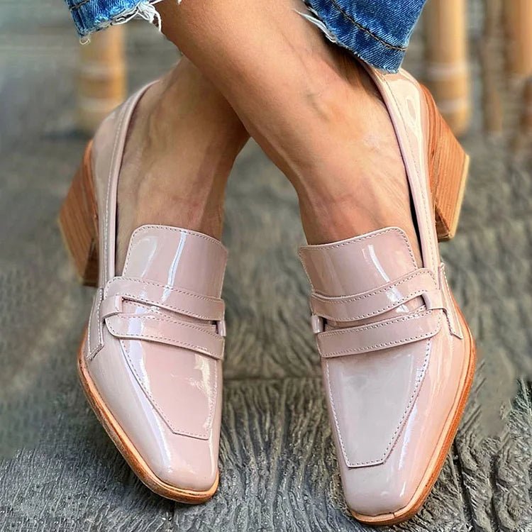 Elegant Pink Loafers for Women with Penny Toe Style