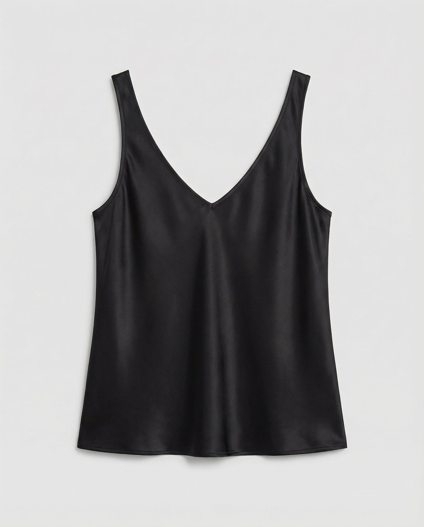Satin V Neck Tank Top