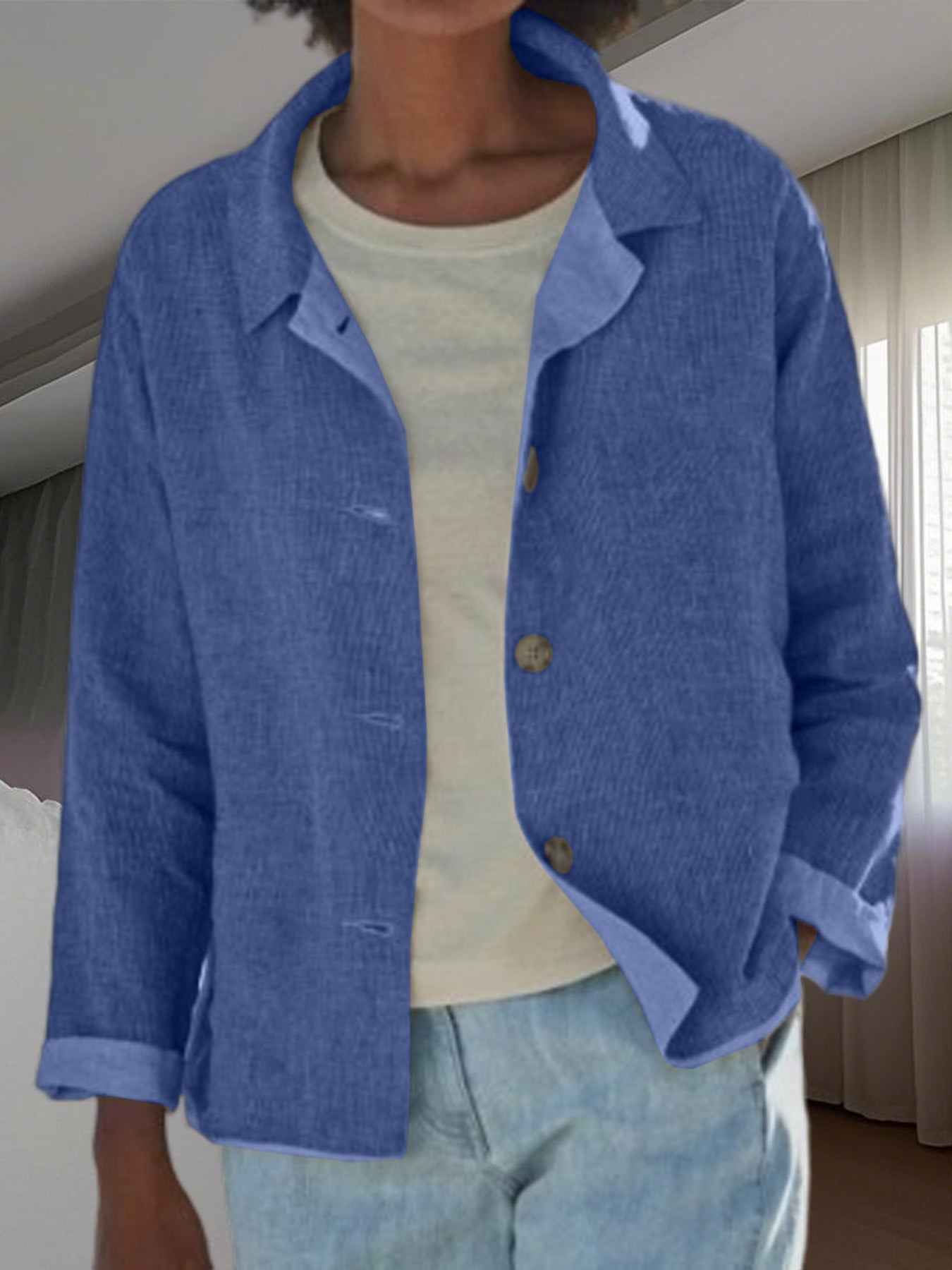 Effortless Linen Blouses for Women with Button Front Style